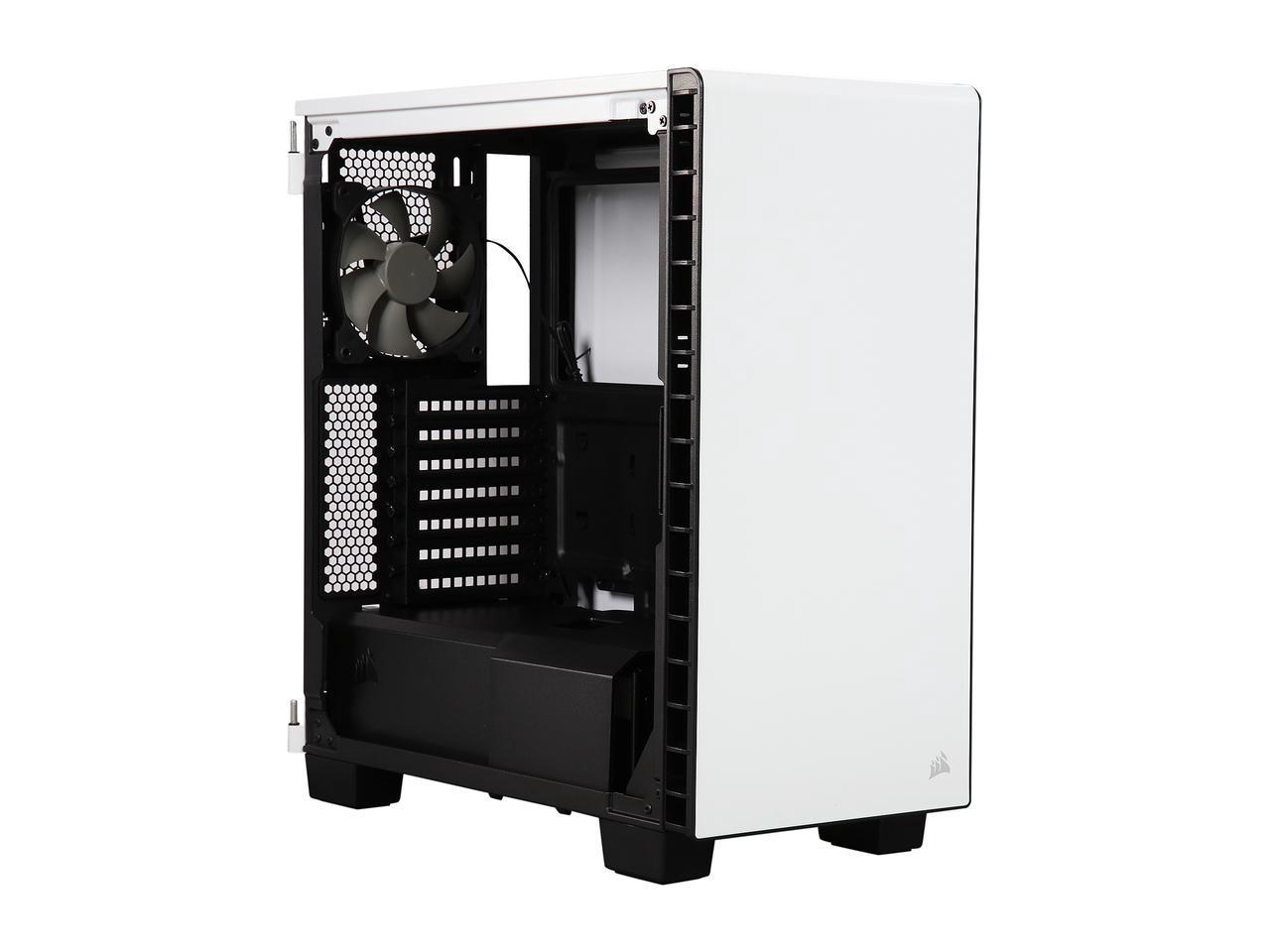 Seaboard Skadelig Jet Corsair Carbide Clear 400C (CC-9011095-WW), Clear Side Panel White Steel  ATX Mid Tower Computer Case ATX - NO Power Supply