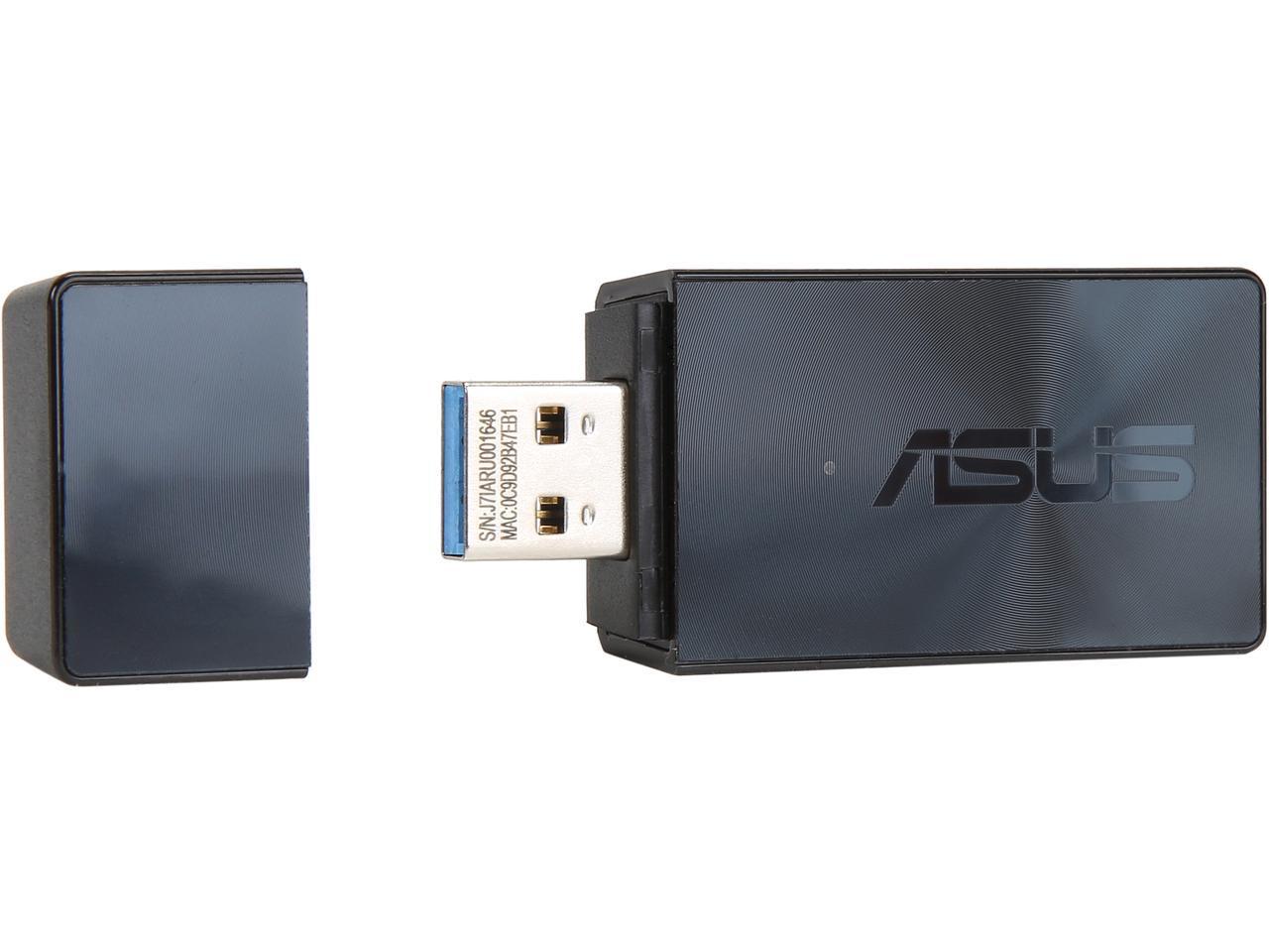 Lånte jeg er syg gennemse Asus USB-AC55 B1 Dual-Band Wireless WiFi AC1300 802.11ac Wi-Fi USB 3.0  Wireless Adapter